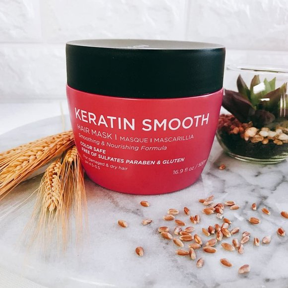 LUSETA Keratin Smooth Hair Mask - Color Safe Nourshing Formula 16.9 oz - Picture 2 of 5